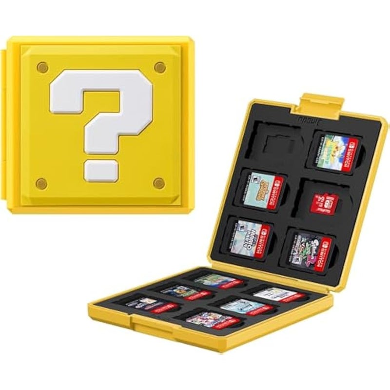 MWS-للتخييم Game Card Case for Nintendo Switch,Portable & Thin Hard Shell Box, Protective Shockproof Cartridge Holder Carrying Storage Case Box with 12 Cartridge Slots for Switch NS NX - Image 1
